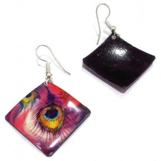 PEACOCK - Contemporary Women Earrings Jewelry Hook Drop Dangle Fashion Gift N16